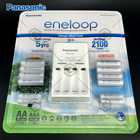 Panasonic Eneloop Rechargeable Batteries Nimh 8 Aa 4 Aaa Battery