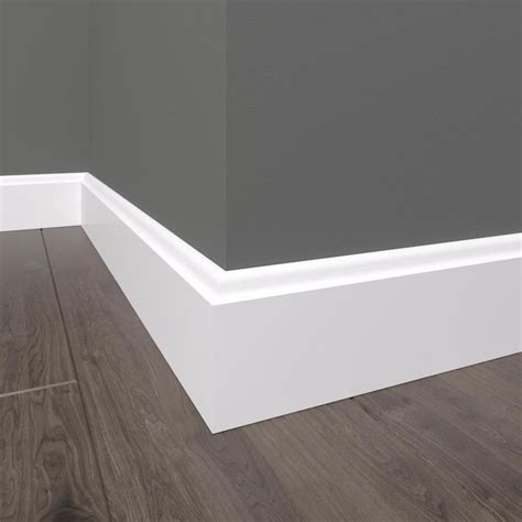 EverTrue 3-1/4-in x 16-ft Primed Baseboard Moulding in the Baseboard Moulding department at ...