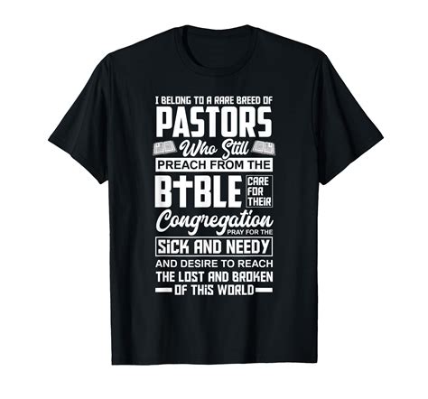 I Belong To A Rare Breed Of Pastors Minister Clergy Pastor T Shirt L