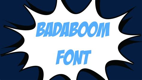 Badaboom Font Free Download