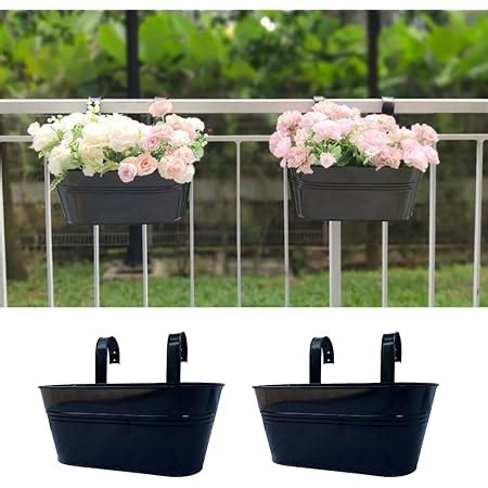 Amazon Dahey Metal Iron Hanging Flower Pots For Railing Fence