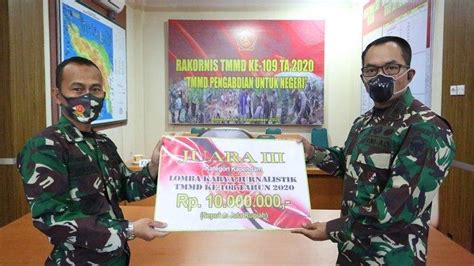 Kapendam IM Juara Tiga Lomba Karya Jurnalistik TNI Manunggal Membangun