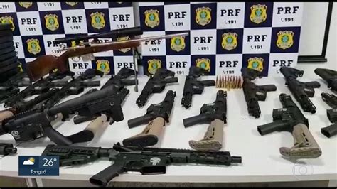 PRF Apreende Fuzis E Pistolas Na Rodovia Presidente Dutra RJ1 G1