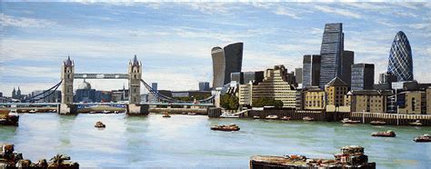 London Skyline Painting by Mark Woollacott