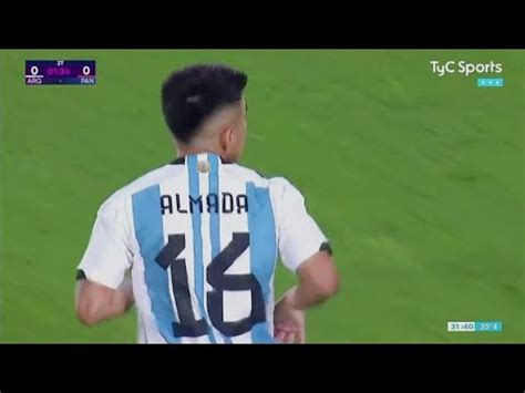 Thiago Almada Vs Panama Primer Gol Con Argentina Youtube