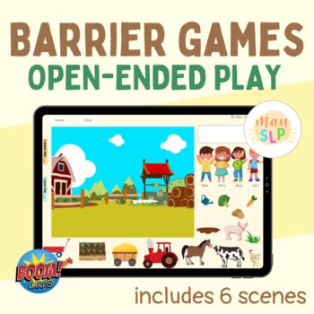 Barrier Games Open Ended Play With Sentence Strips Boom Cards By