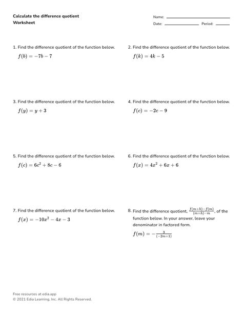 Free Precalculus Worksheet Free Printable Download Free Precalculus