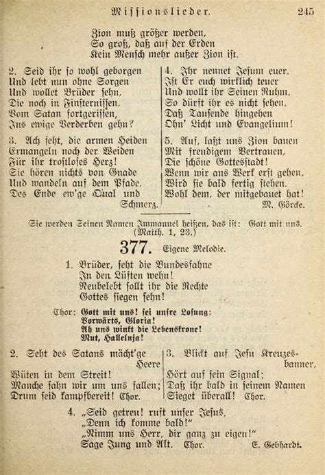 Gemeinschafts Lieder 7th ed 377 Brüder seht Bundesfahne