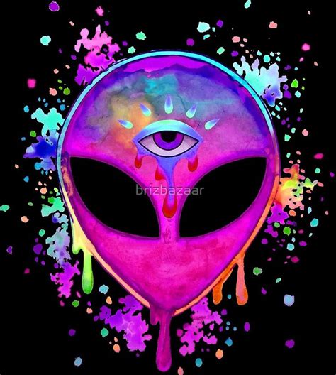 Splatter Alien Pink By Brizbazaar Redbubble In 2020 Alien