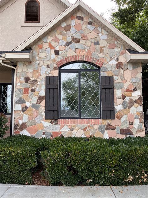 Tudor Style Windows Installed - StainedGlassWindows.com