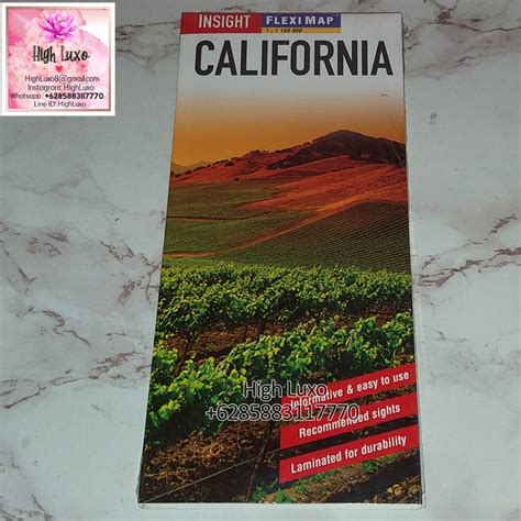 Peta Insight California City Map Flexi Map Travel Maps America Amerika