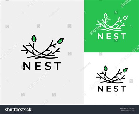 Nest Logo Design Icon Vector Stock Vector (Royalty Free) 2021397596 ...