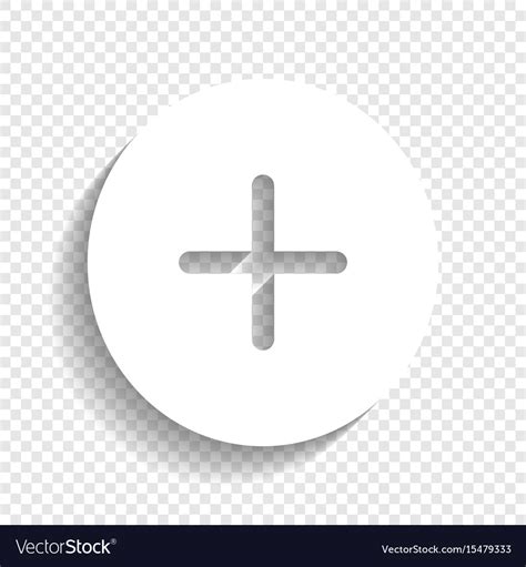 Positive Symbol Plus Sign White Icon Royalty Free Vector