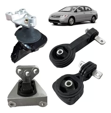 Kit 4 Coxim Motor Câmbio New Civic 2006 A 2012 Automático Frete grátis