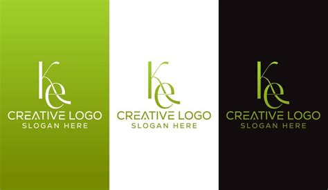 Lettre Initiale Ke Logo Design Monogramme Cr Atif Moderne Signe Symbole