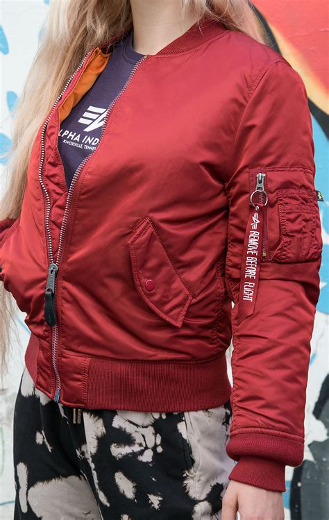 Женский бомбер Alpha Industries Ma 1 W Red Commander купить в Интернет