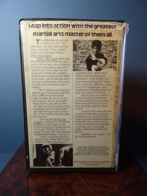 Rare Retro Big Box Vhs Enter The Dragon Bruce Lee