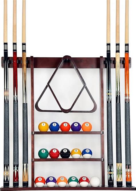 Iszy Billiards Pool Cue Rack Billiard Pool Stick And Ball Holder Only