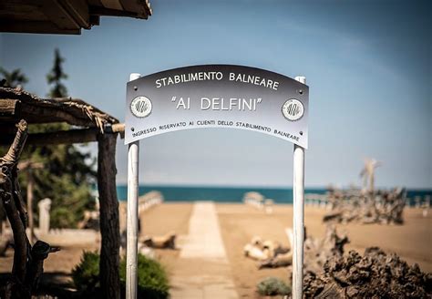 Ai Delfini Lido Beach Albinia, Beach in Tuscany, Italy