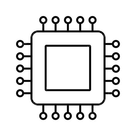 프로세서 선형 아이콘 벡터 라인 얇은 그림 컴퓨팅 PNG 일러스트 및 벡터 에 대한 무료 다운로드 Pngtree