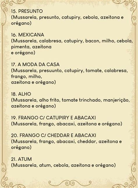 Menu Em Arlindo Pizza Prime Restaurante Teresina