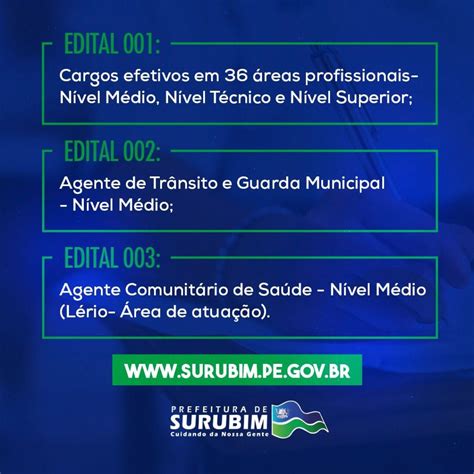 Prefeitura De Surubim Divulga Concurso P Blico Falape