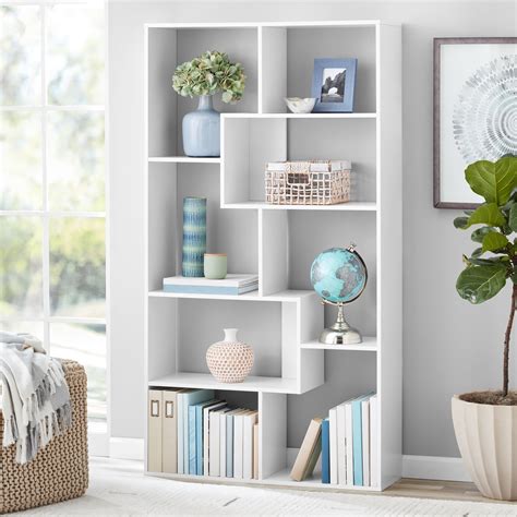 Mainstays Modern 8-Cube Bookcase, White - Walmart.com