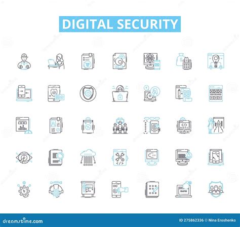 Hackers Linear Icons Set Cybercriminals Intruders Crackers