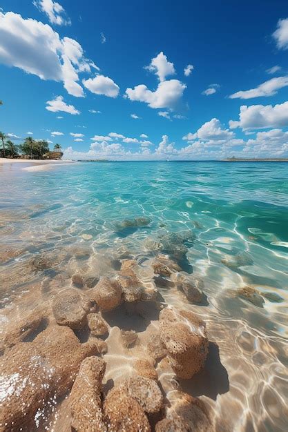 Ein Ruhiger Strand An Der Goldk Ste Erstreckt Sich So Weit Das Auge