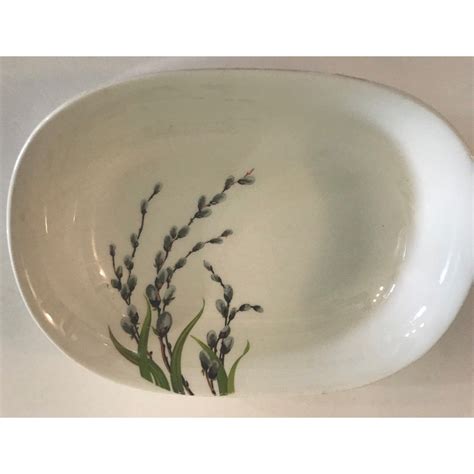 WS George Pussy Willow 9 5 Oval Serving Bowl Dish C0791 Vintage Mid Century Etsy