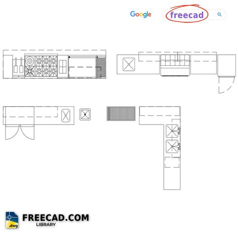 Industrial Kitchen 2d In Autocad And Dwg File Cad Free