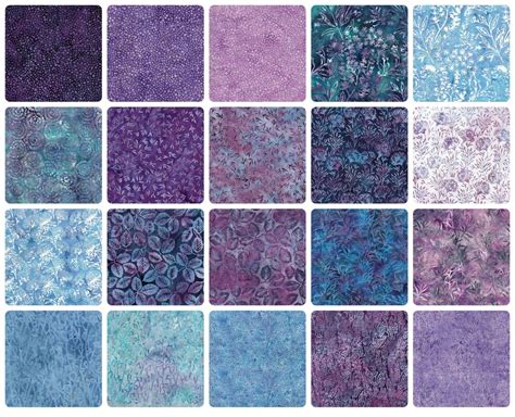 English Lavender Fat Quarter 20pc Bundle By Island Batiks Sold By The