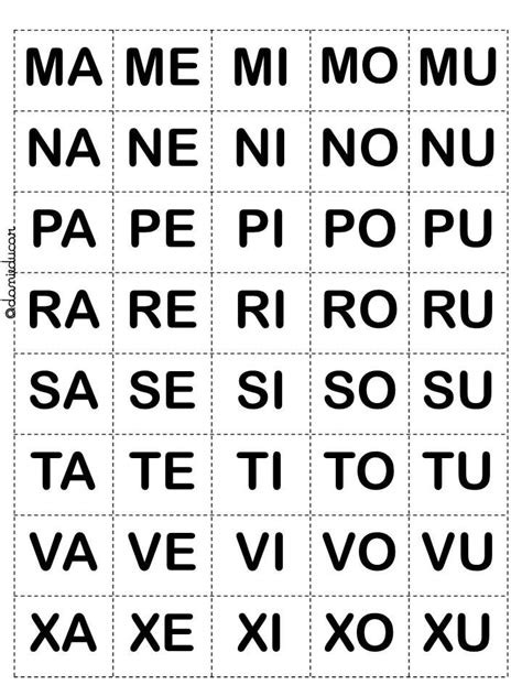 Silabas Móveis Para Formação De Palavras Formação De Palavras
