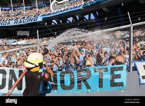 Avellaneda Argentina 12 March 2023 Firefighters Throw Water At The