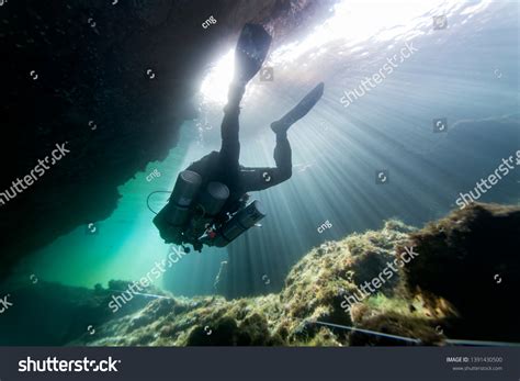 Underwater Cave Diving Images Stock Photo 1391430500 | Shutterstock