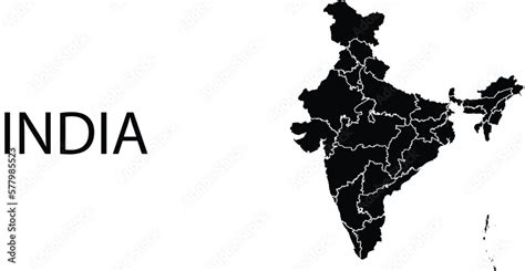 India country map, Indian Map Stock Vector | Adobe Stock