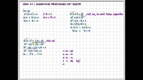 3havo 3 3 C Kwadratische Vergelijkingen Met Haakjes YouTube