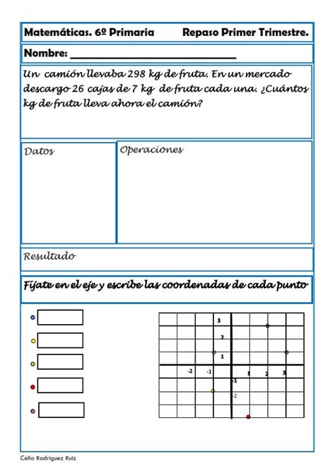 Ejercicios De Matem Ticas Para Sexto De Primaria Ni Os A Os