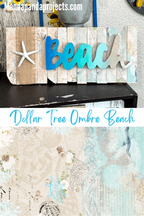 Dollar Tree Ombre Beach Decor Manda Panda Projects