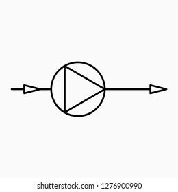 Outline Centrifugal Pump Symbol Vector Icon Stock Vector (Royalty Free ...