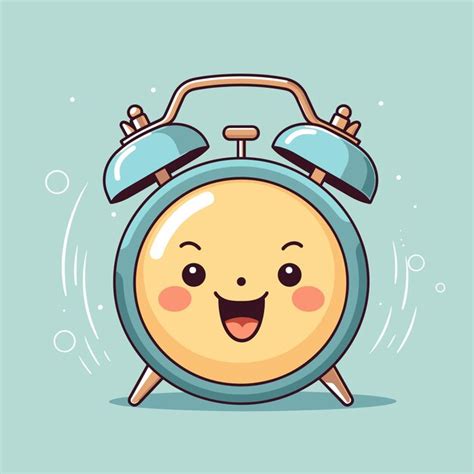 Horario de despertar del despertador ilustración vectorial al estilo de