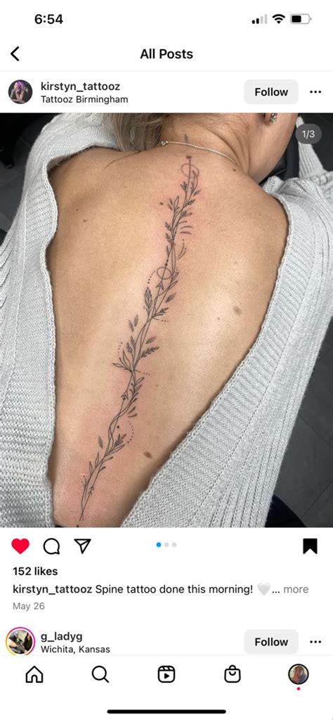 Flower Spine Tattoos For Women