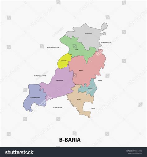 Bbaria District Map Bangladesh Map Brahmanbaria Stock Vector (Royalty Free) 1748163950 ...