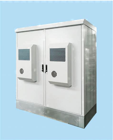 Outdoor Telecom Equipment Battery Cabinet Double Bay Single Door