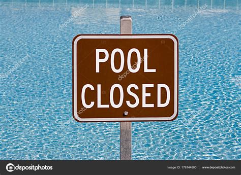 Pool Closed Sign Swimming Pool Stock Photo By Imagesource