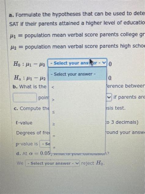 Solved The College Board Provided Comparison Of Scholastic