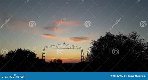 Summer sunset in the arch stock photo. Image of cloud - 262829174