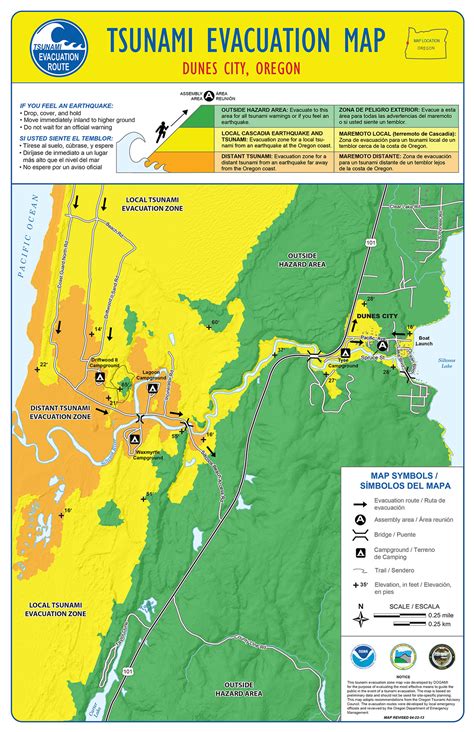 Oregon Coast Tsunami Map