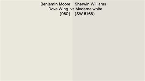 Benjamin Moore Dove Wing Vs Sherwin Williams Moderne White Sw