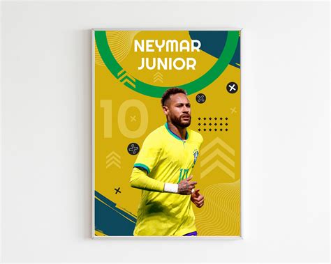 Printable Neymar Junior Poster Large Soccer Art Etsy